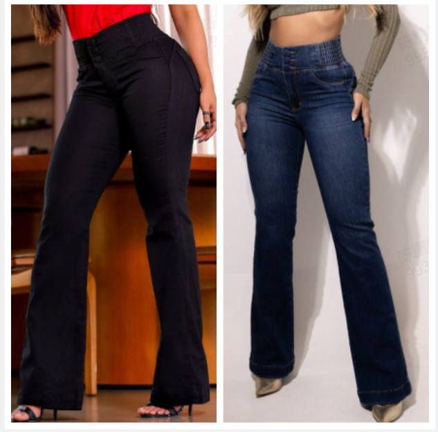UrbanChic - Stretch flared jeans met hoge taille