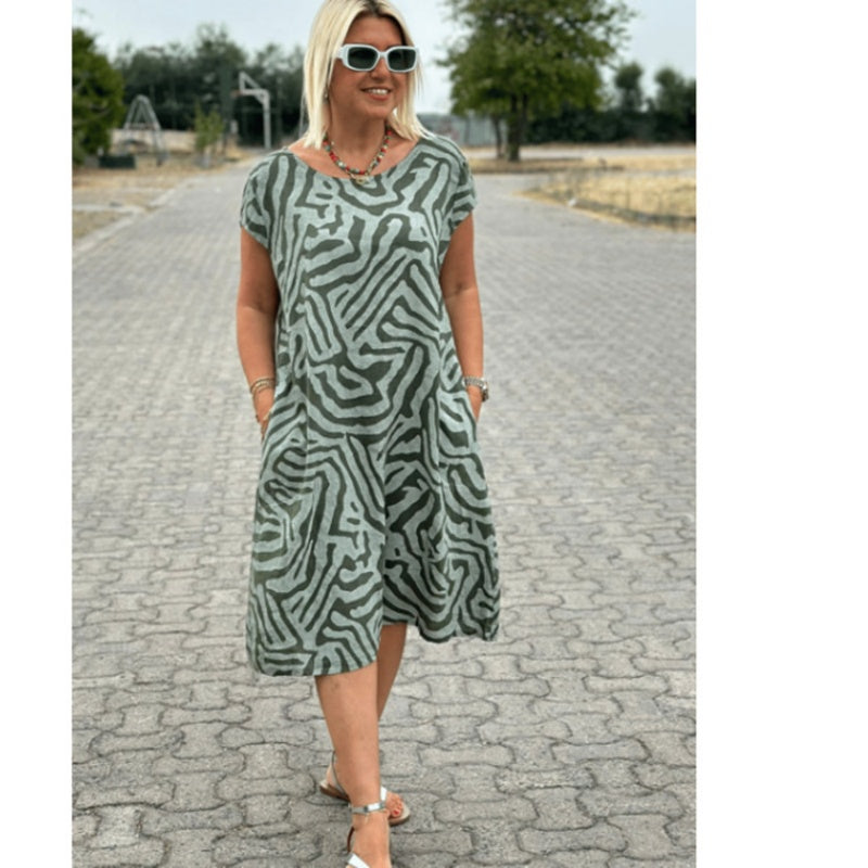 Solena™ Flow Dress – Stijlvol, Comfortabel en Vakantieproof