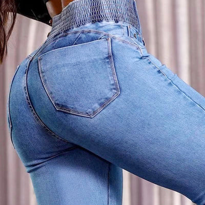 UrbanChic - Stretch flared jeans met hoge taille